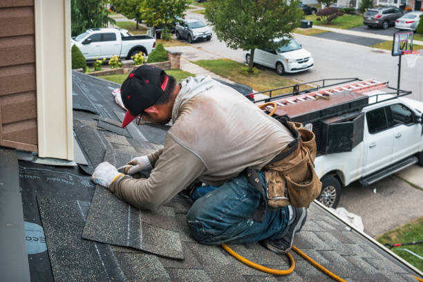 Professional Flat Roof Repair technician working in Harrington Park, NJ